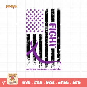 Hodgkin's Lymphoma Flag Svg, Hodgkin's Lymphoma Awareness Svg Png, Purple Ribbon Svg Hodgkins Disease Cricut Sublimation